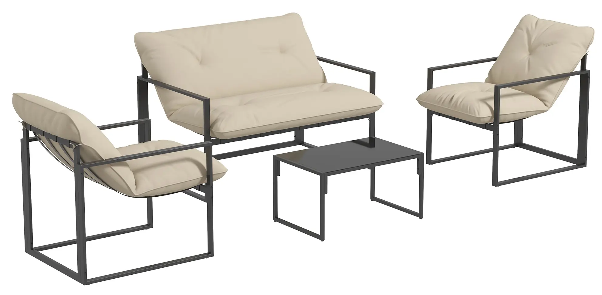 Комплект садовой мебели Outsunny 84G-123V00GY (Grey/Beige) - 3