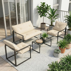 Комплект садовой мебели Outsunny 84G-123V00GY (Grey/Beige) Thumb