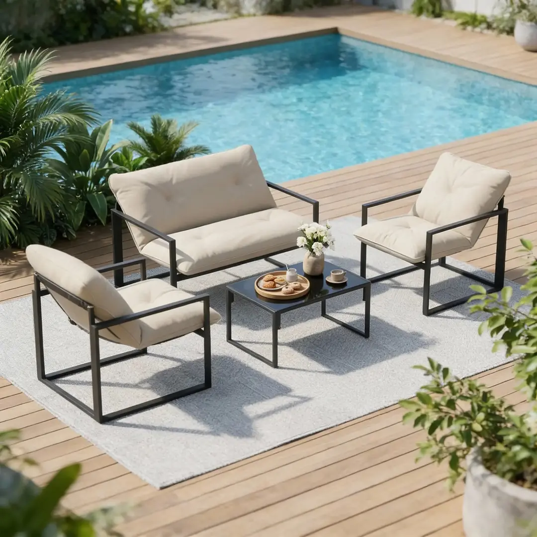 Комплект садовой мебели Outsunny 84G-123V00GY (Grey/Beige)