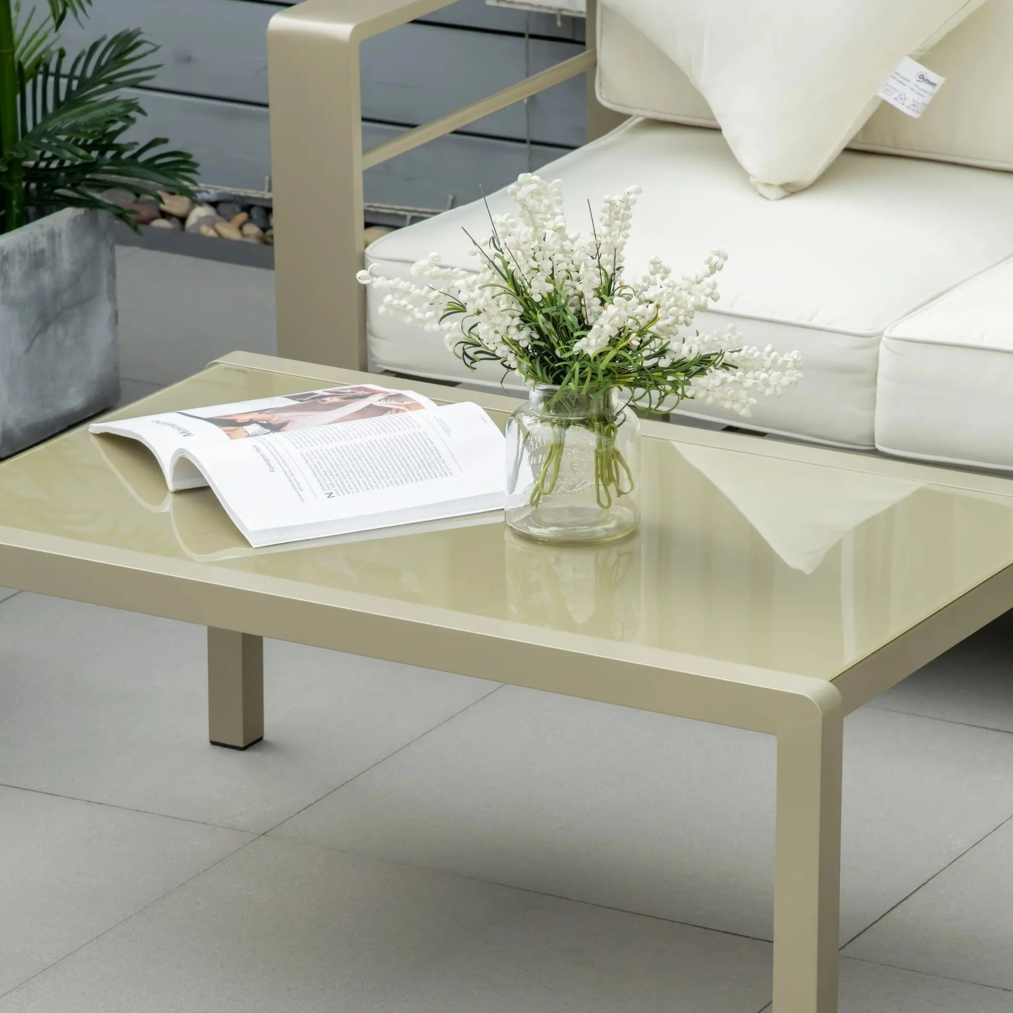 Set mobilier de gradina Outsunny 84G-148V00GD (Champagne Gold/Light Khaki) - 2