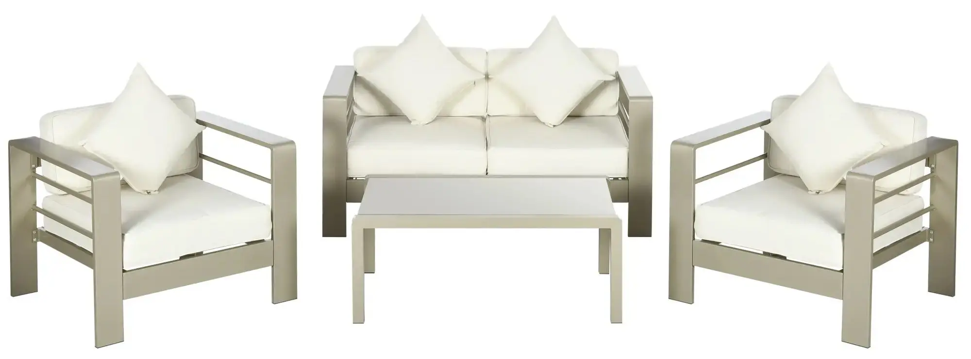 Set mobilier de gradina Outsunny 84G-148V00GD (Champagne Gold/Light Khaki) - 6