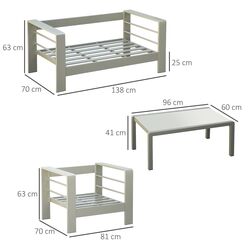 Set mobilier de gradina Outsunny 84G-148V00GD (Champagne Gold/Light Khaki) Thumb