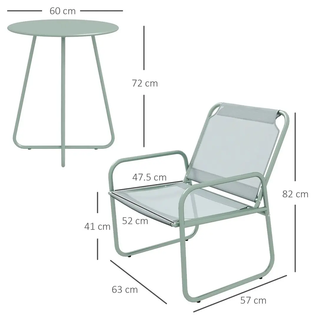Комплект садовой мебели Outsunny 84G-219V00GN (Green) - 7