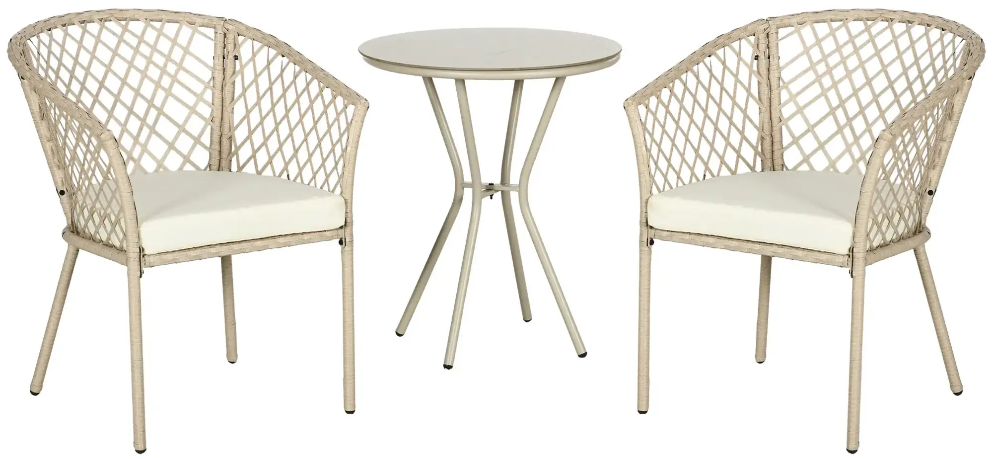 Set mobilier de gradina Outsunny 84G-240V00MX (Khaki/Beige) - 2