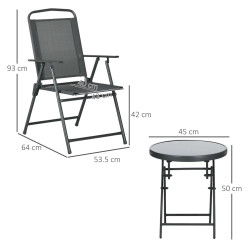 Комплект садовой мебели Outsunny 84G-282V00CG (Dark Grey) Thumb