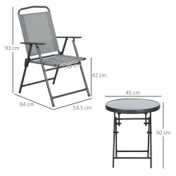 Set mobilier de gradina Outsunny 84G-282V00LG (Light Grey) Thumb