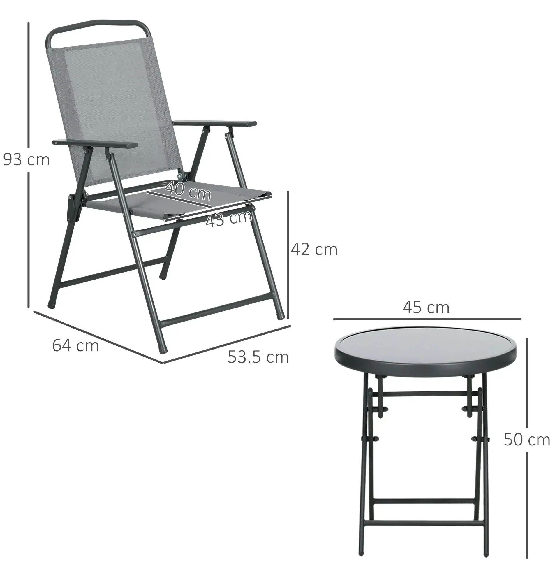 Set mobilier de gradina Outsunny 84G-282V00LG (Light Grey) - 4