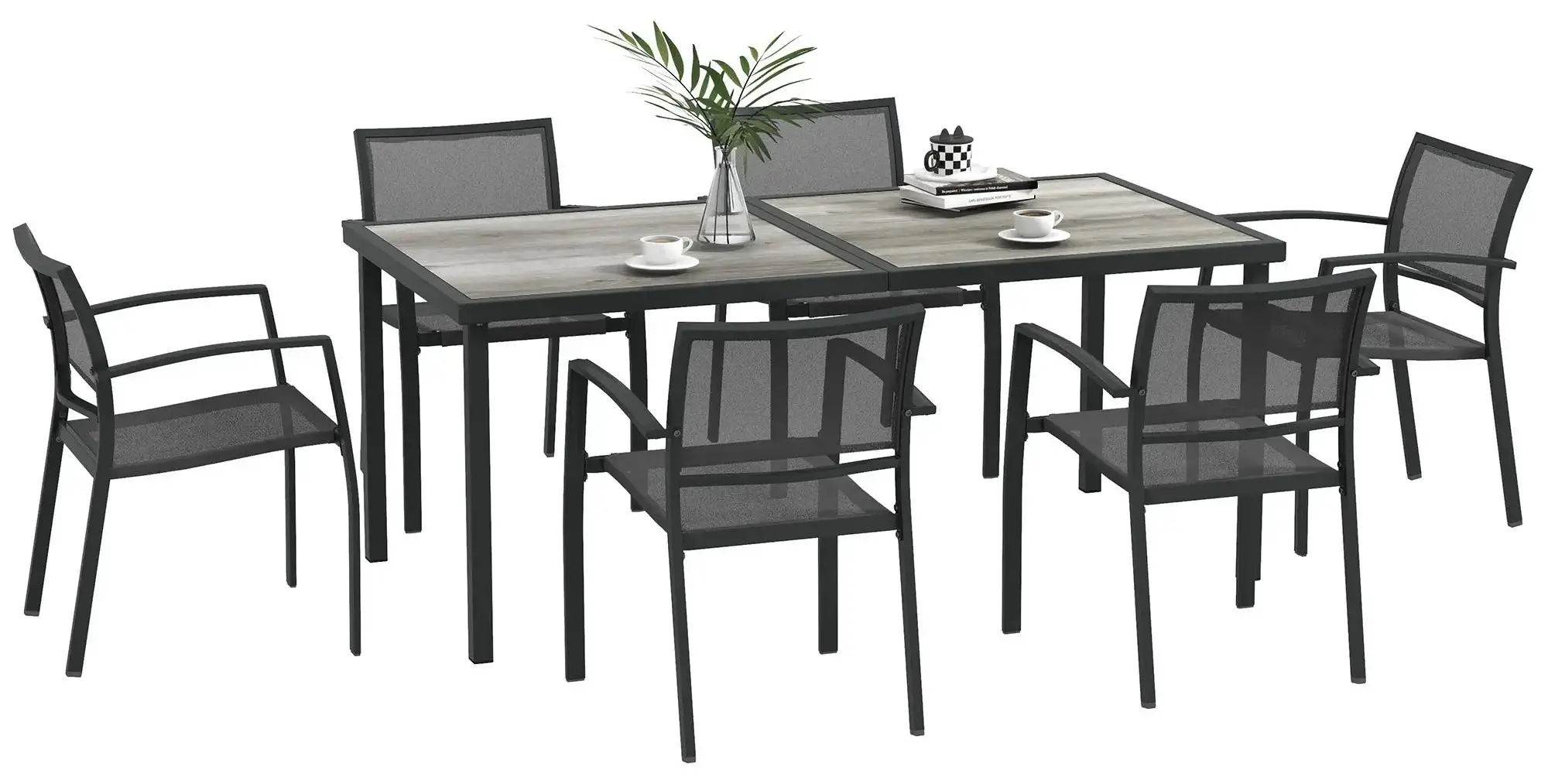 Set mobilier de gradina Outsunny 84G-284V01CG (Grey) - 4
