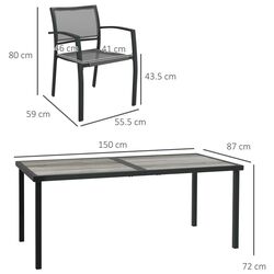 Set mobilier de gradina Outsunny 84G-284V01CG (Grey) Thumb