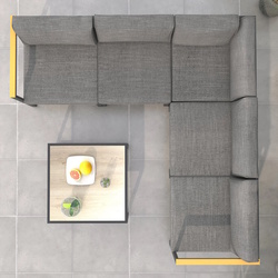 Set mobilier de gradina Outsunny 84G-307V00GY (Black/Grey) Thumb