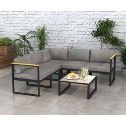 Set mobilier de gradina Outsunny 84G-307V00GY (Black/Grey)