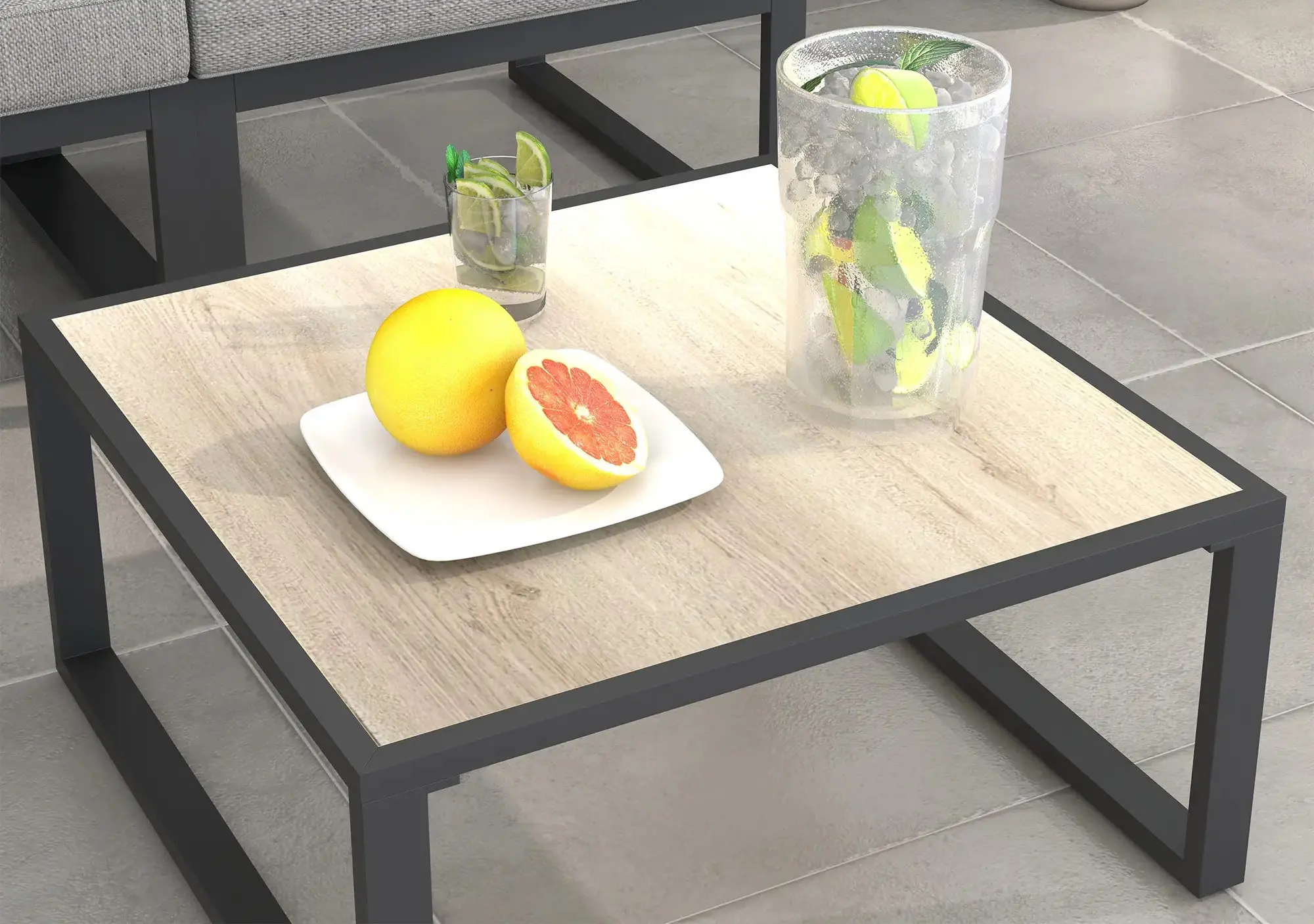 Set mobilier de gradina Outsunny 84G-307V00GY (Black/Grey)