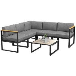 Set mobilier de gradina Outsunny 84G-307V00GY (Black/Grey) Thumb