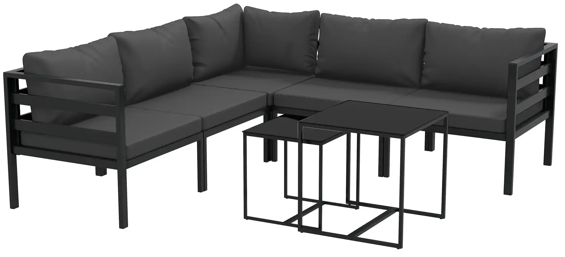 Комплект садовой мебели Outsunny 84G-315V00GY (Black/Grey)