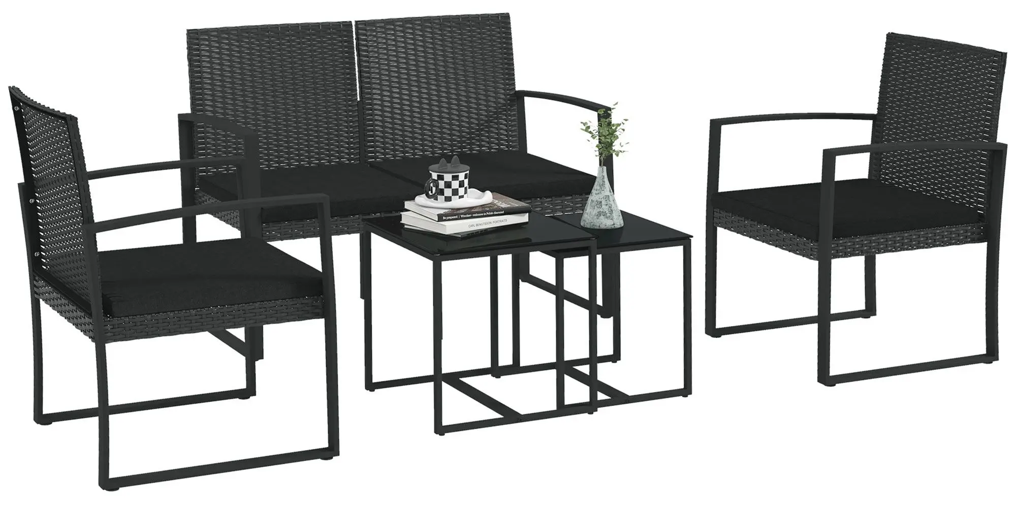 Комплект садовой мебели Outsunny 84G-319V00BK (Black) - 7