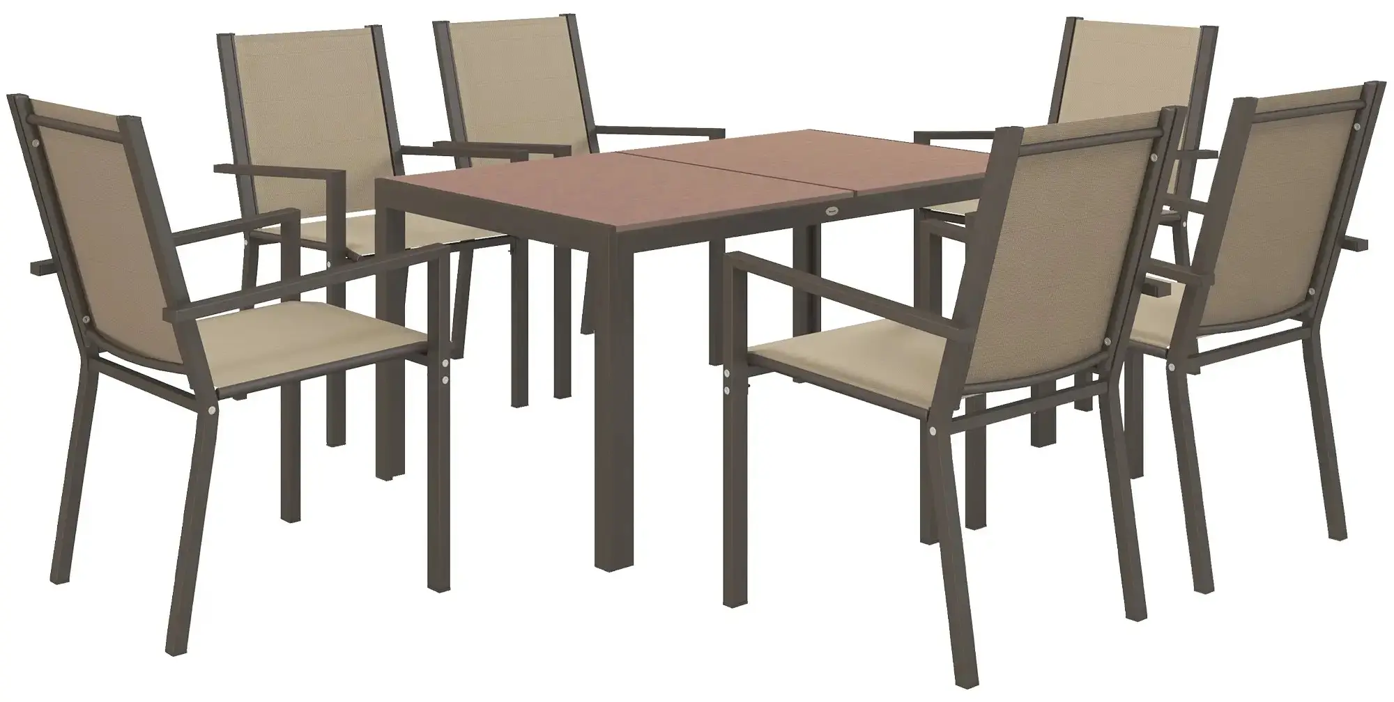 Комплект садовой мебели Outsunny 84G-404V00TK (Brown/Khaki) - 3