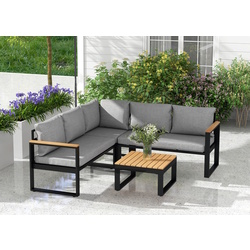 Комплект садовой мебели Outsunny 84G-408V00GY (Black/Natural/Grey)