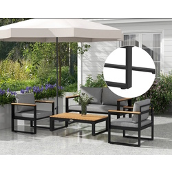 Комплект садовой мебели Outsunny 84G-409V00GY (Black/Natural/Grey) Thumb