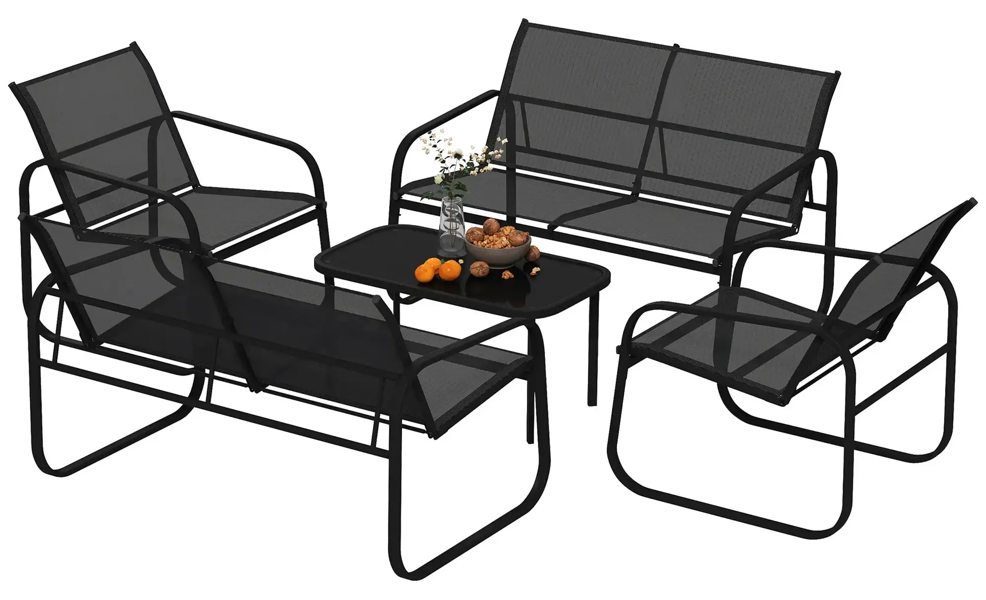 Set mobilier de gradina Outsunny 84G-535V00BK (Black) - 2