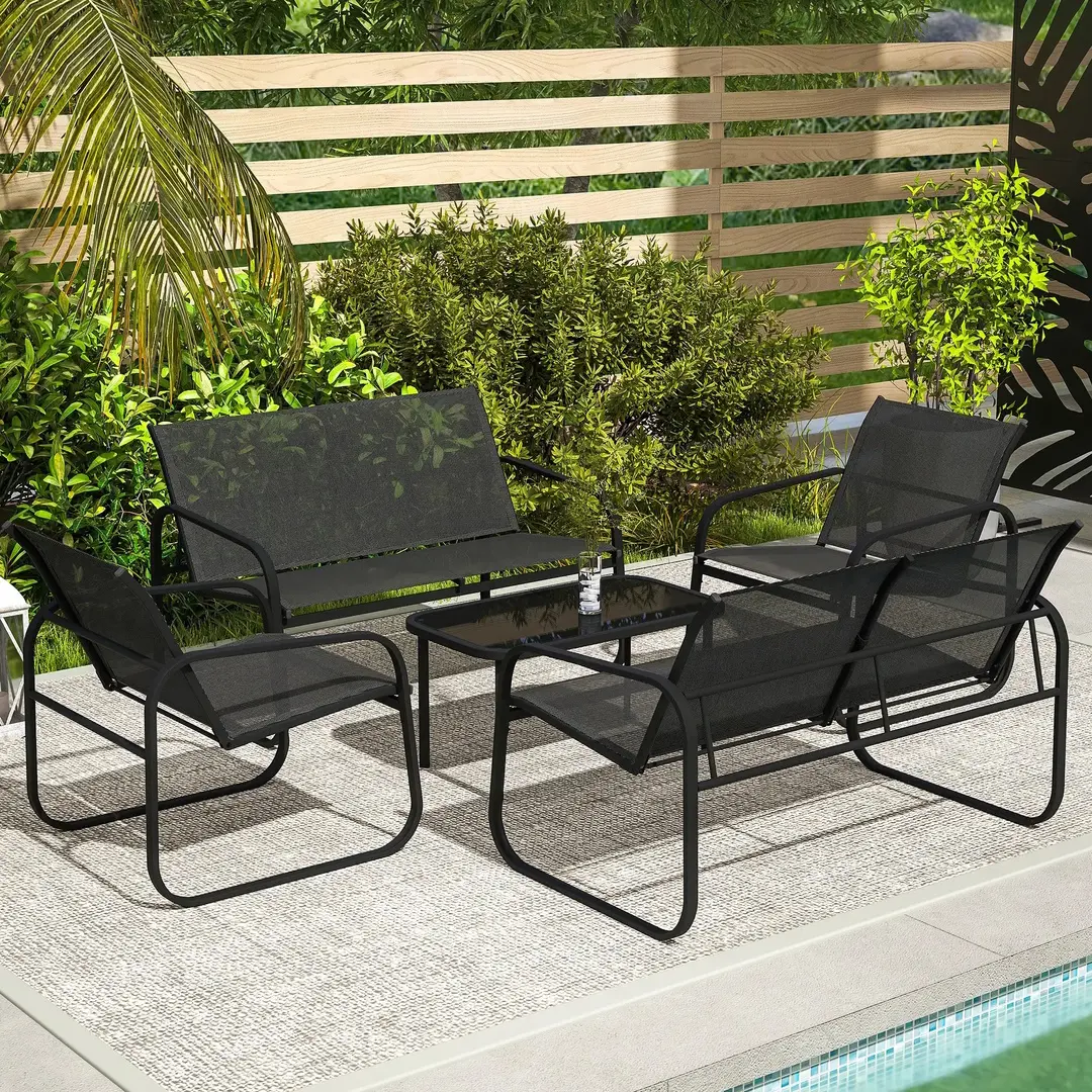 Set mobilier de gradina Outsunny 84G-535V00BK (Black)