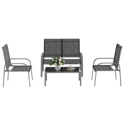 Комплект садовой мебели Outsunny 84G-583V00BK (Black) Thumb