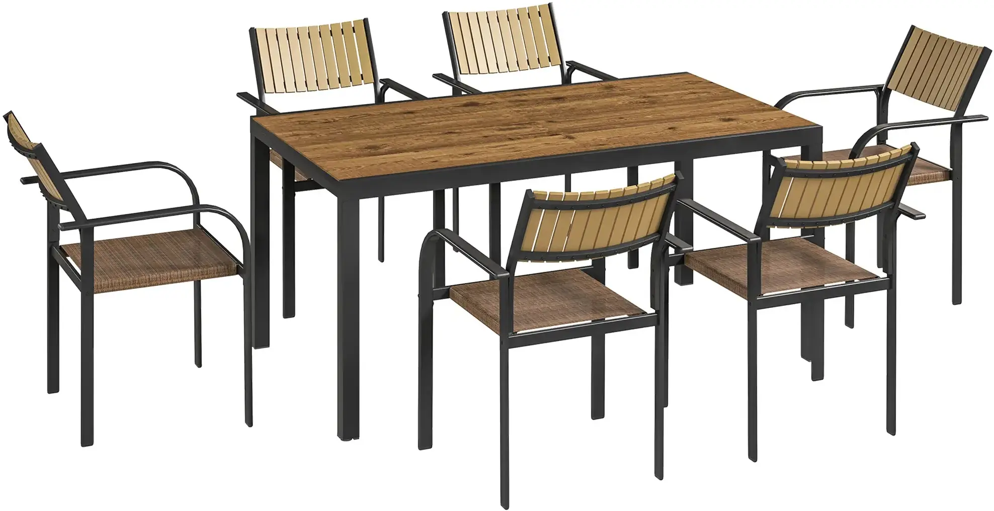 Комплект садовой мебели Outsunny 84G-588V00BN (Brown/Black) - 2