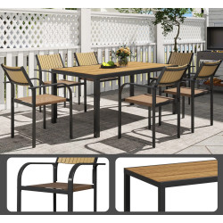 Комплект садовой мебели Outsunny 84G-588V00BN (Brown/Black) Thumb