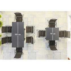 Комплект садовой мебели Outsunny 84G-627V00GY (Grey/Black) Thumb