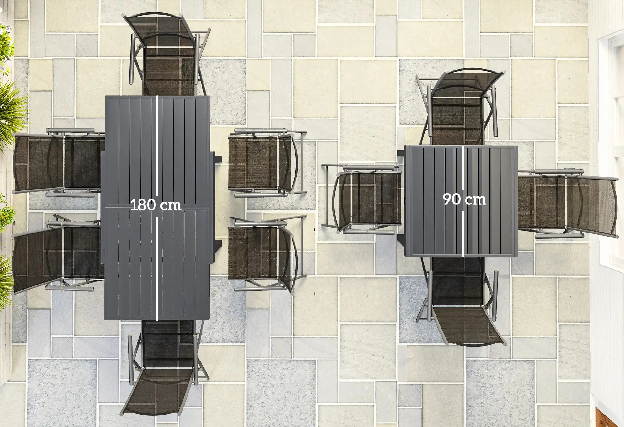 Комплект садовой мебели Outsunny 84G-627V00GY (Grey/Black) - 4
