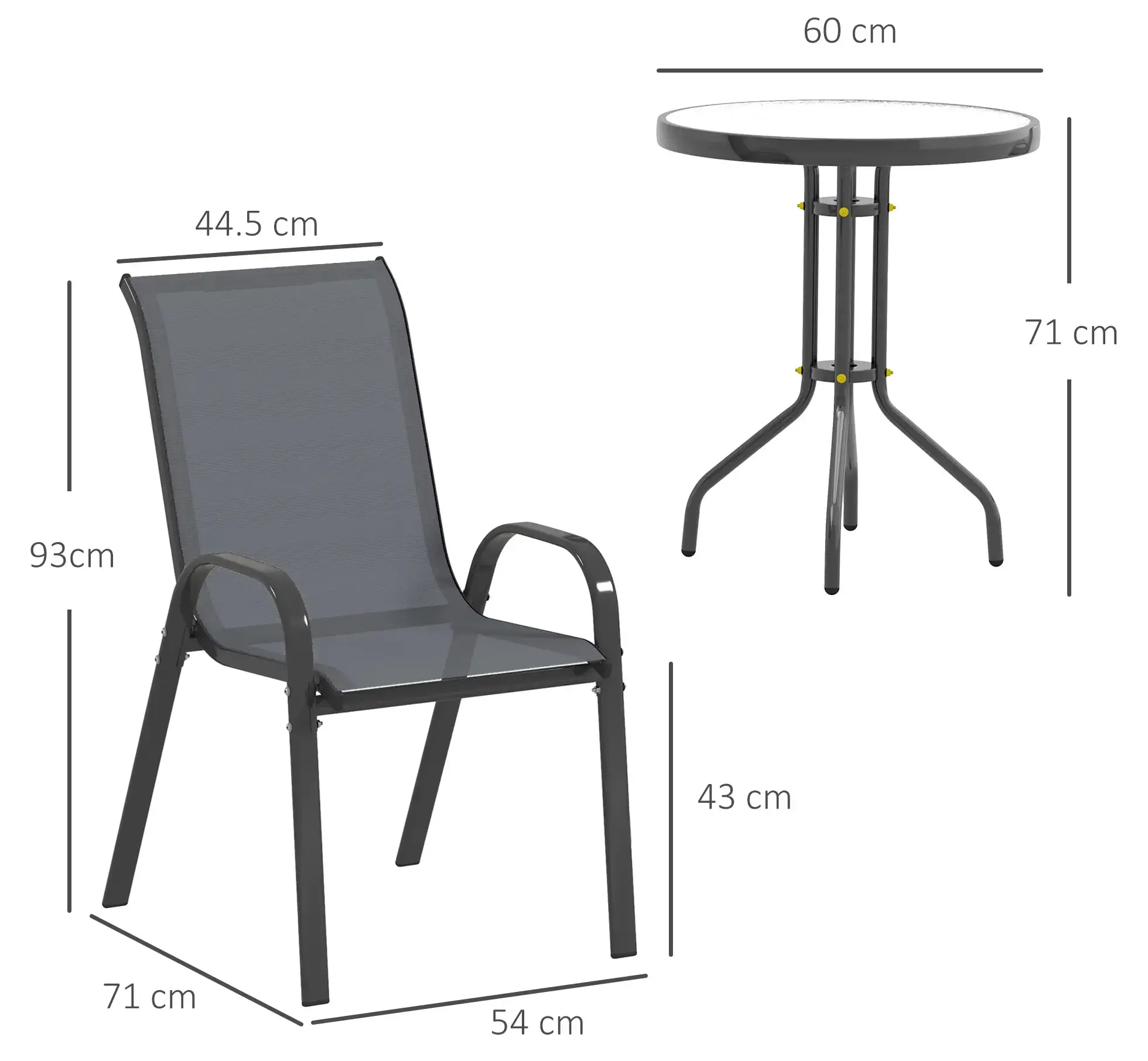 Комплект садовой мебели Outsunny 84G-682V00CG (Dark Grey) - 4