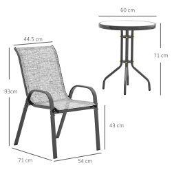 Set mobilier de gradina Outsunny 84G-682V00GY (Grey) Thumb