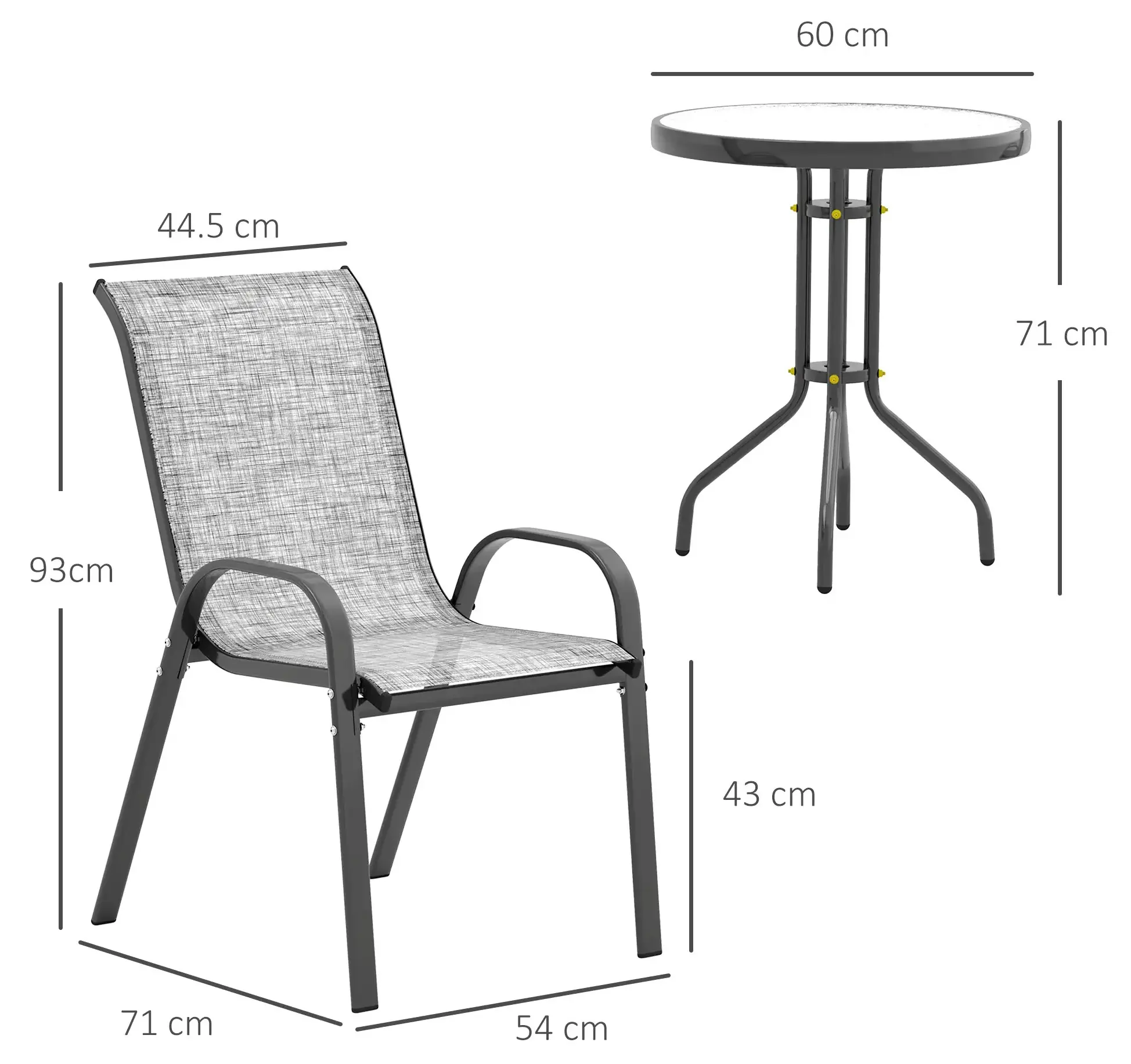 Set mobilier de gradina Outsunny 84G-682V00GY (Grey) - 4