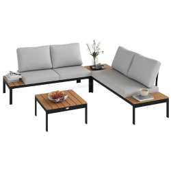 Комплект садовой мебели Outsunny 84G-695V00TK (Teak/Light Grey)