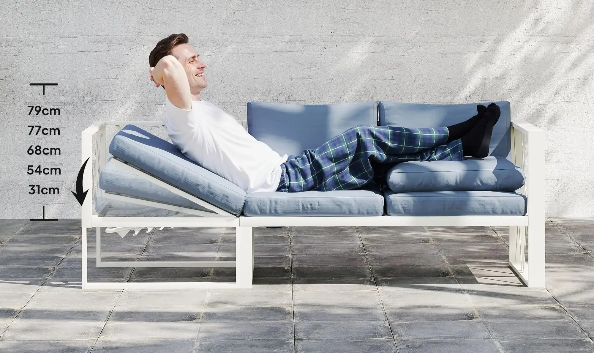 Set mobilier de gradina Outsunny 84G-701V00GY (Grey) - 7