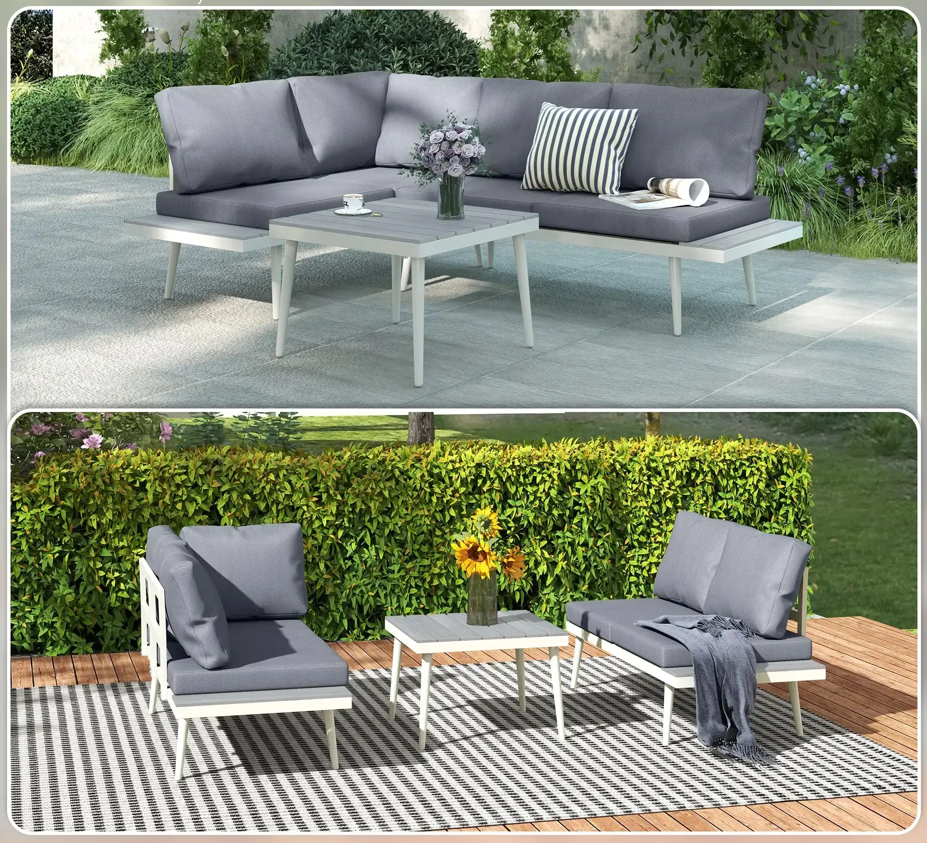 Комплект садовой мебели Outsunny 84G-702V00LG (Grey) - 4