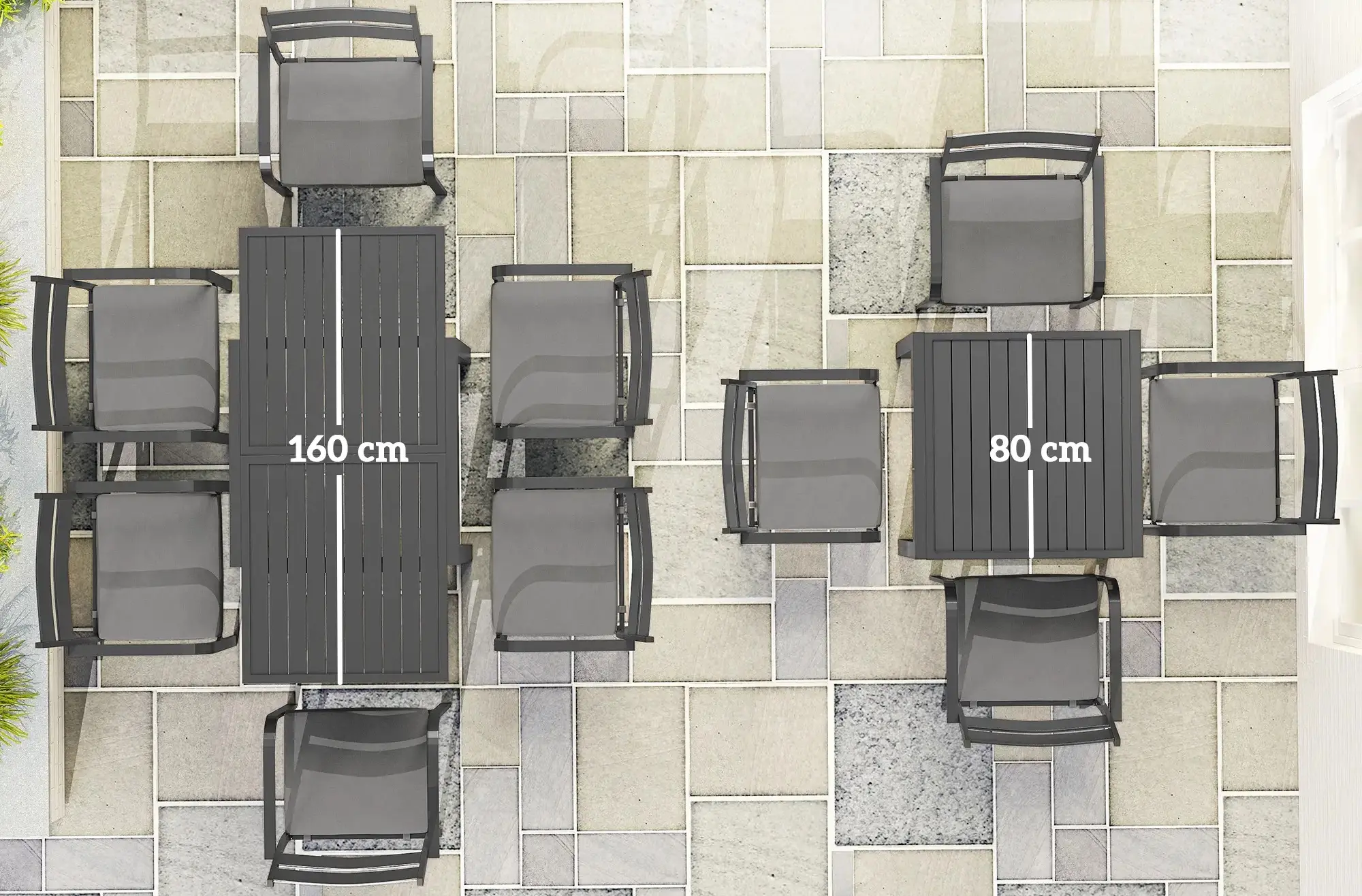 Set mobilier de gradina Outsunny 84G-704V00GY (Grey) - 4