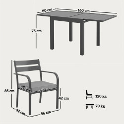 Set mobilier de gradina Outsunny 84G-704V00GY (Grey) Thumb