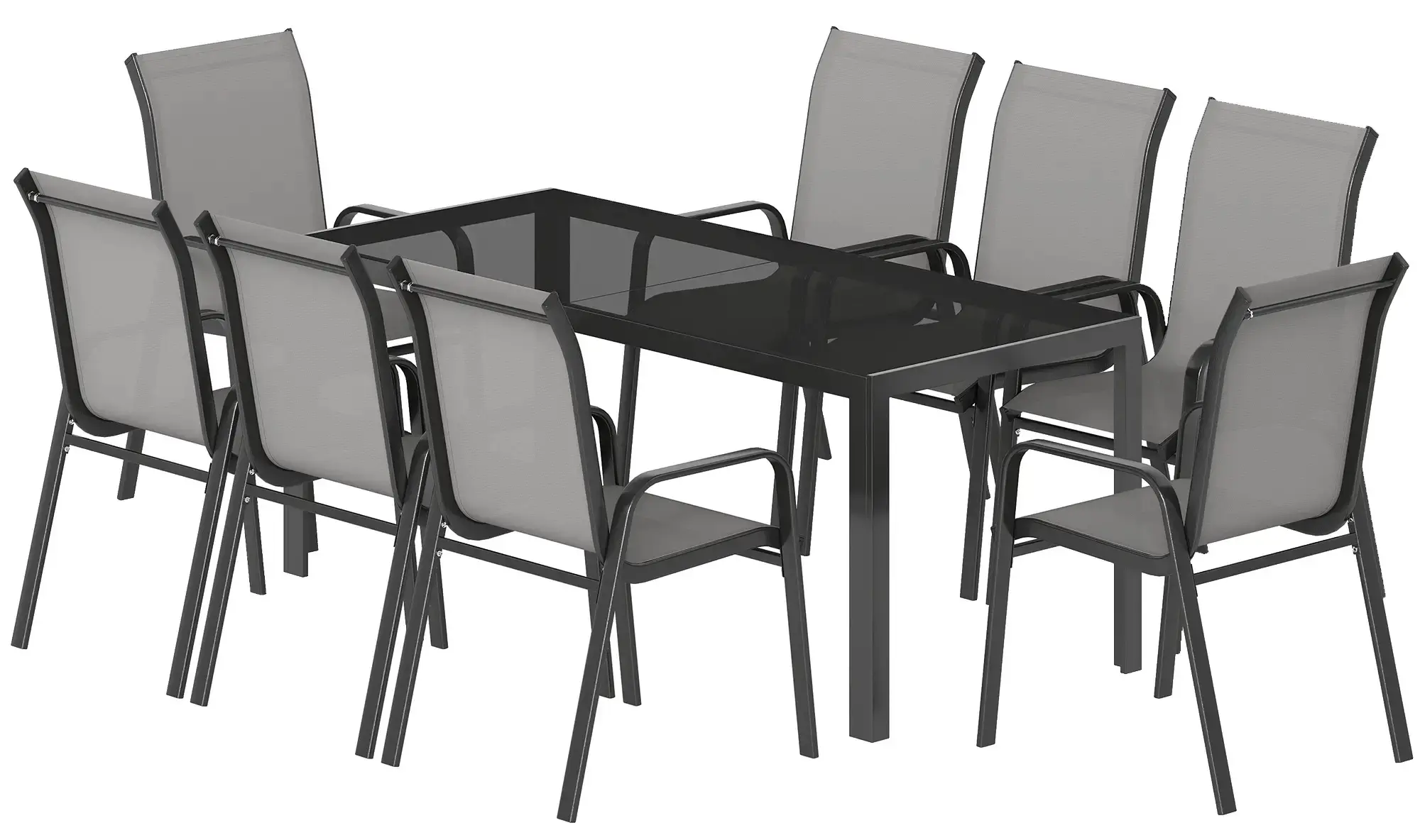 Комплект садовой мебели Outsunny 84G-705V01LG (Light Grey/Black) - 2