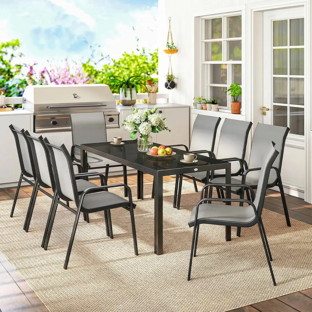 Комплект садовой мебели Outsunny 84G-705V01LG (Light Grey/Black)