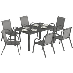 Set mobilier de gradina Outsunny 84G-706V01LG (Grey/Black) Thumb