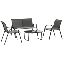 Set mobilier de gradina Outsunny 84G-734V00BK (Black) Thumb