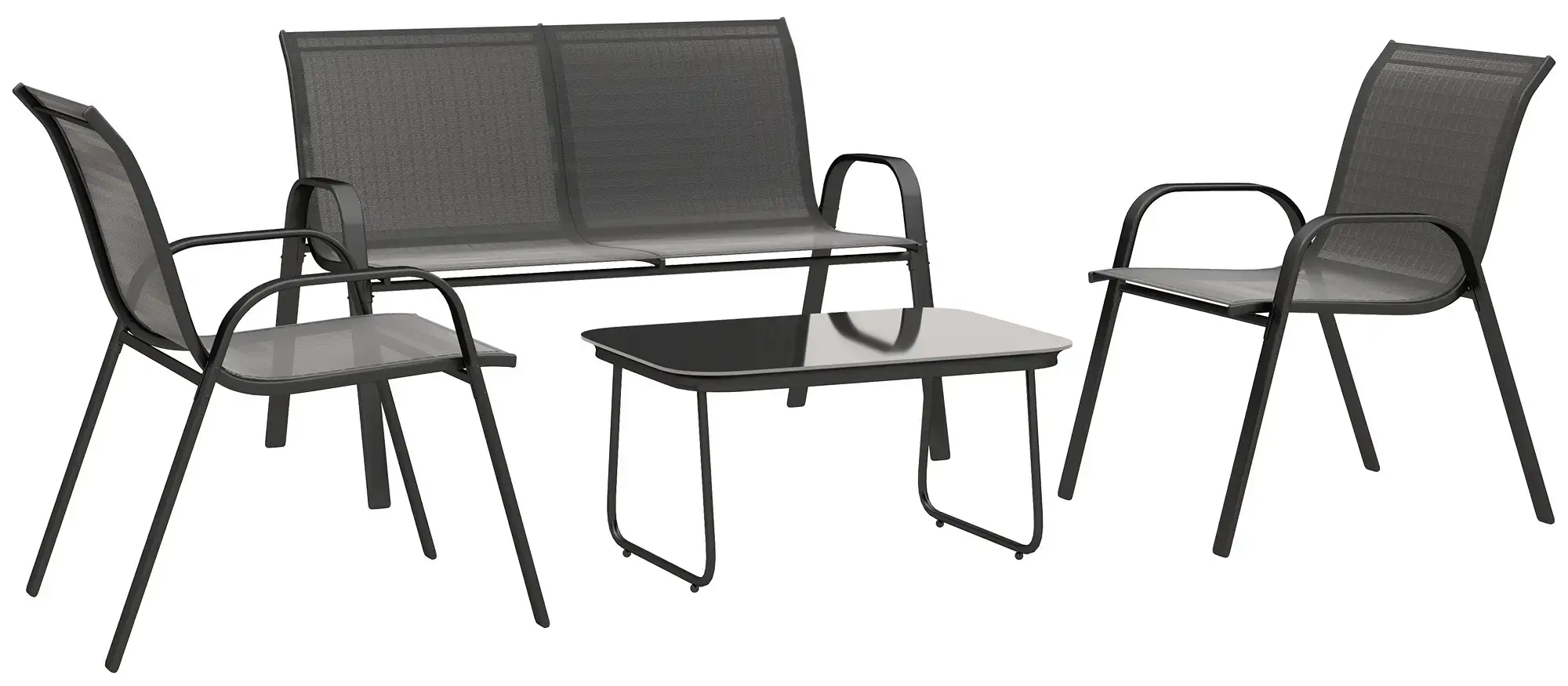 Set mobilier de gradina Outsunny 84G-734V00BK (Black) - 2