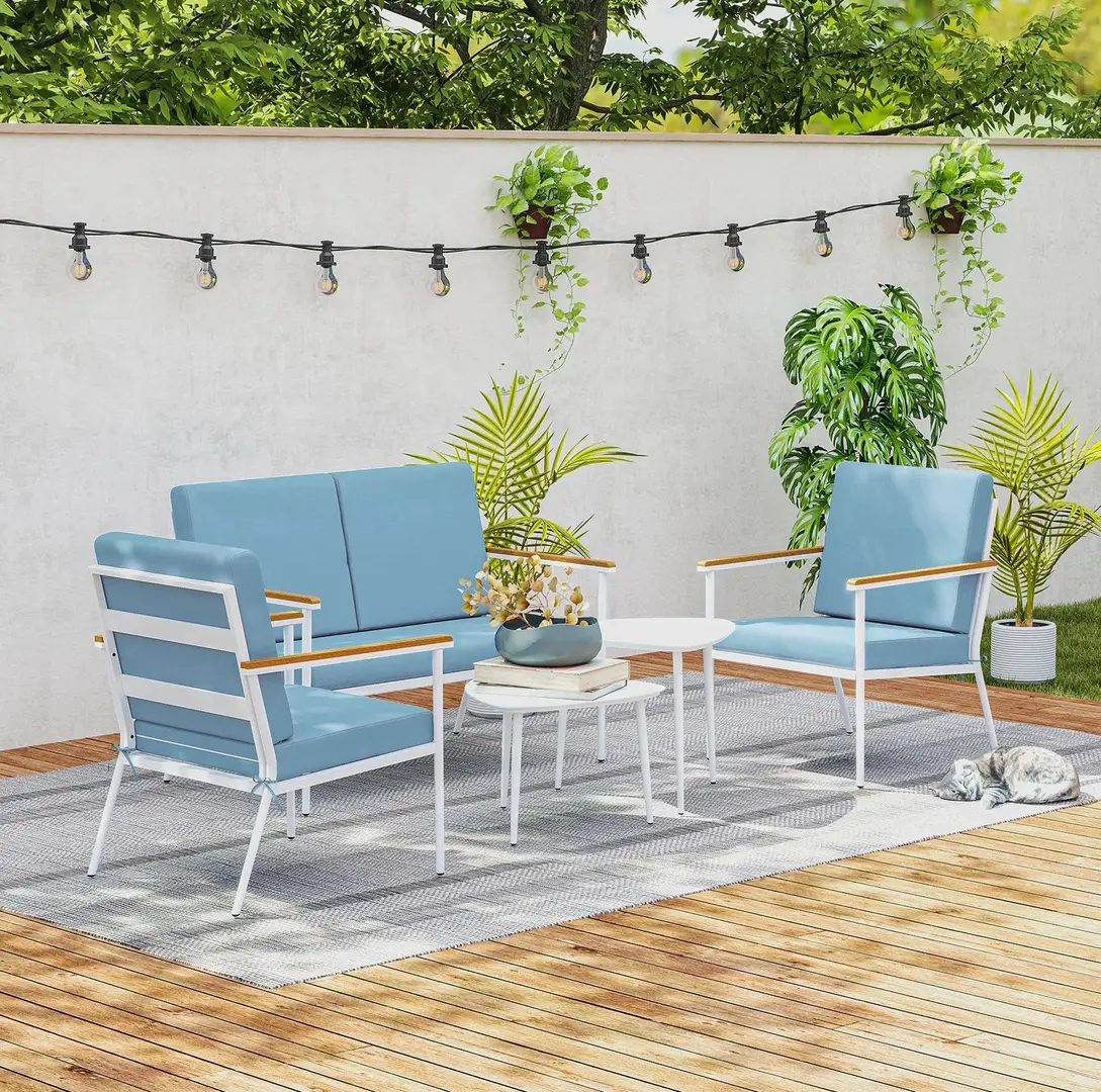 Set mobilier de gradina Outsunny 84G-757V00LB (Light Blue)