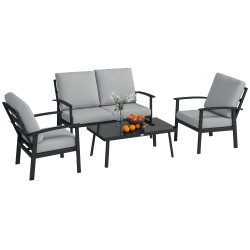 Комплект садовой мебели Outsunny 84G-830V00GY (Grey/Black) Thumb