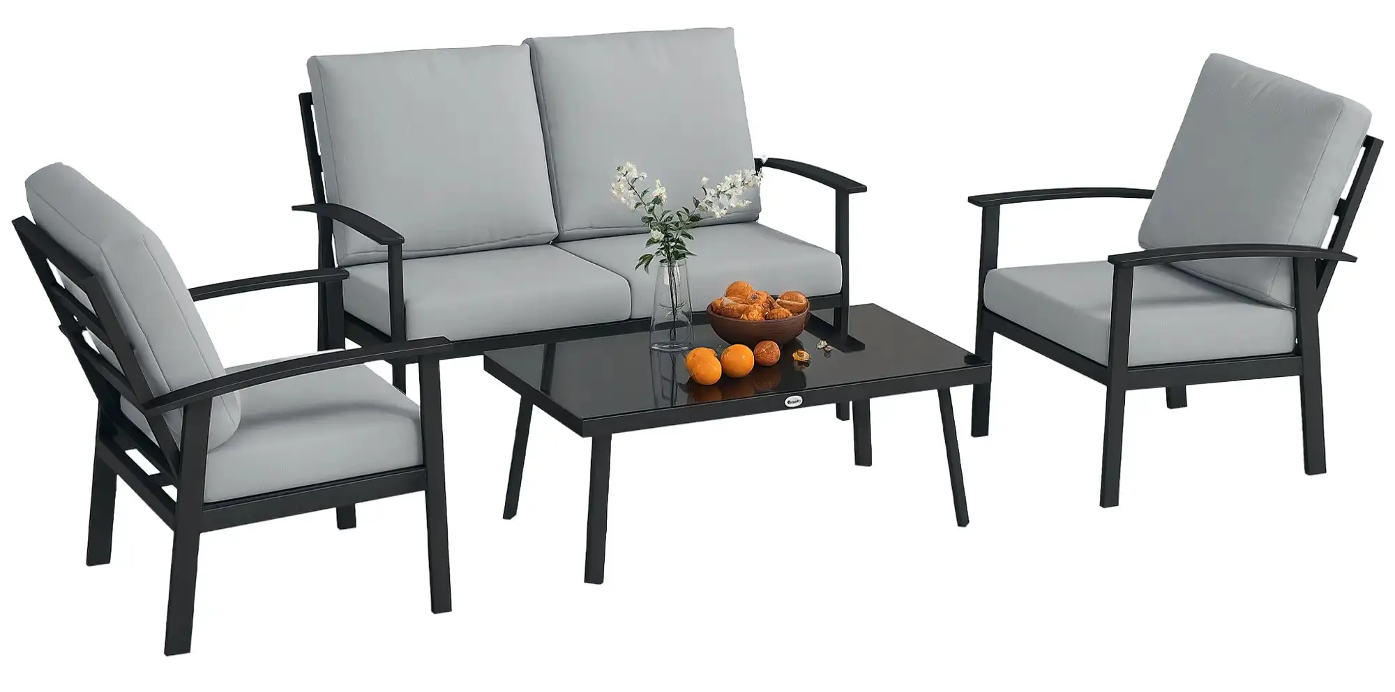 Комплект садовой мебели Outsunny 84G-830V00GY (Grey/Black) - 2