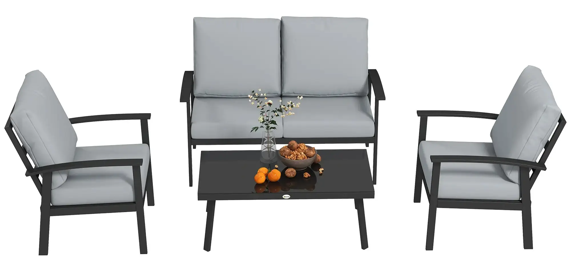 Комплект садовой мебели Outsunny 84G-830V00GY (Grey/Black) - 3