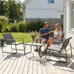 Set mobilier de gradina Outsunny 84G-901V00GY (Grey/Black) Thumb