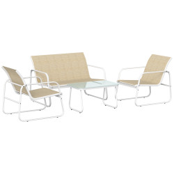 Set mobilier de gradina Outsunny 84G-948V00KK (Khaki/White) Thumb