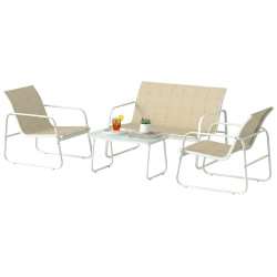 Set mobilier de gradina Outsunny 84G-948V00KK (Khaki/White) Thumb