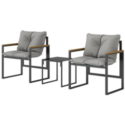 Set mobilier de gradina Outsunny 84G-988V00GY (Grey/Black) Thumb